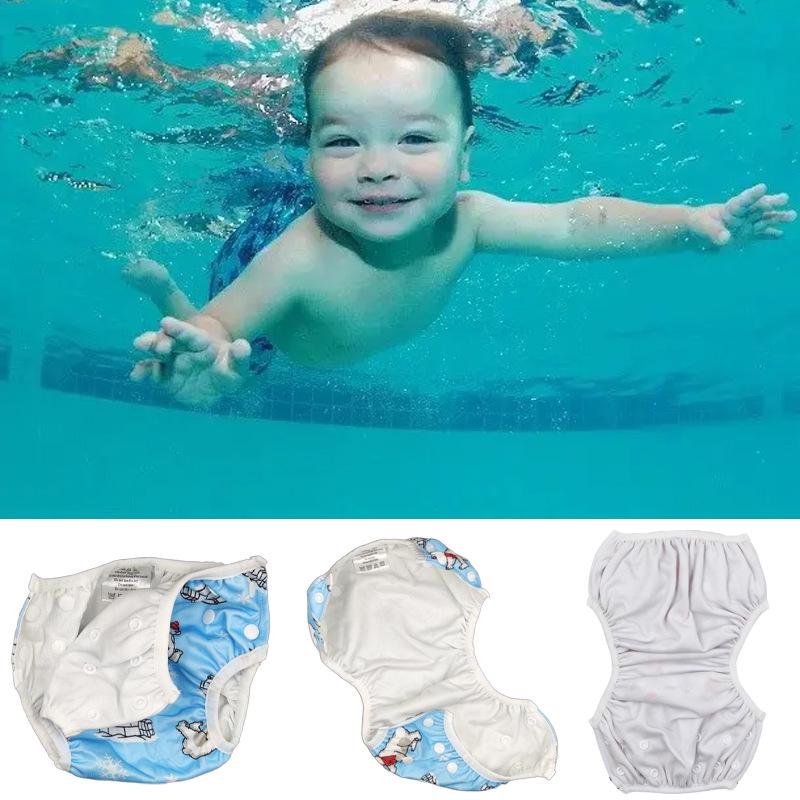 Waterproof Reusable Baby Swim Diaper Trunks for 0-2 Years