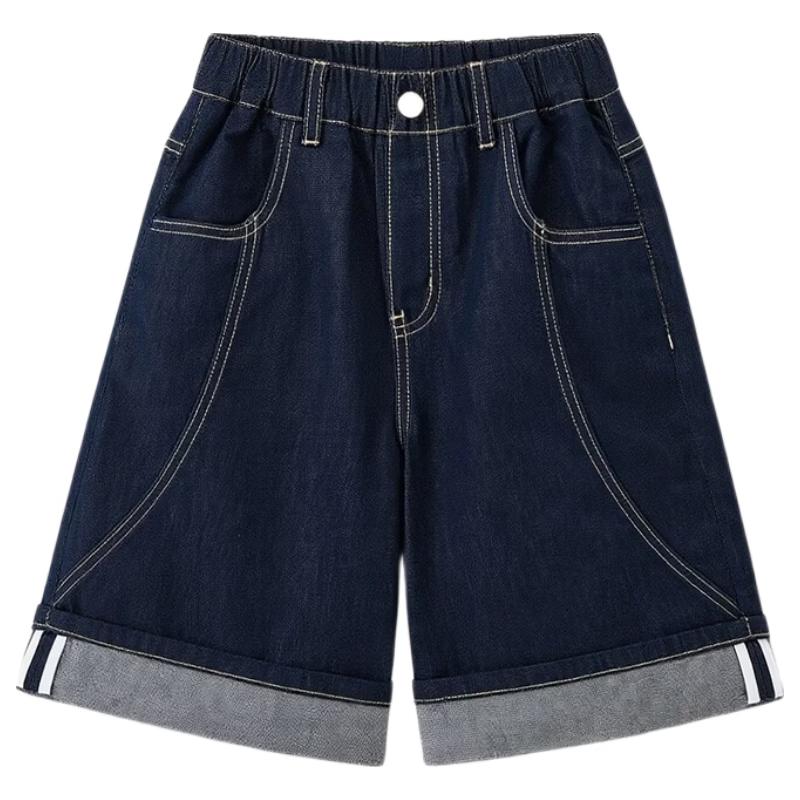 ASK JUNIOR Boys Washed Straight-Leg Denim Shorts 160