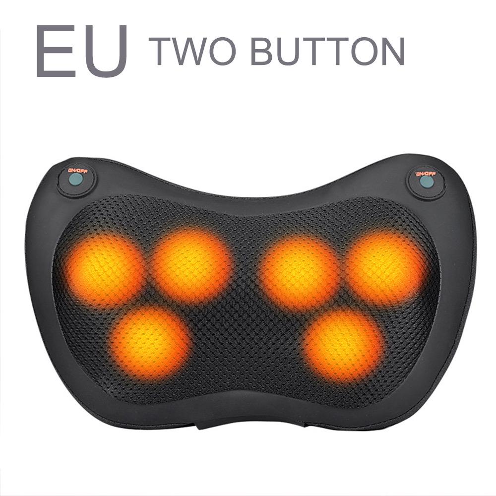 12/8/6/4 Heads Car Back Neck Massager Electric Massage Relaxation Pillow Cushion Home Waist Body