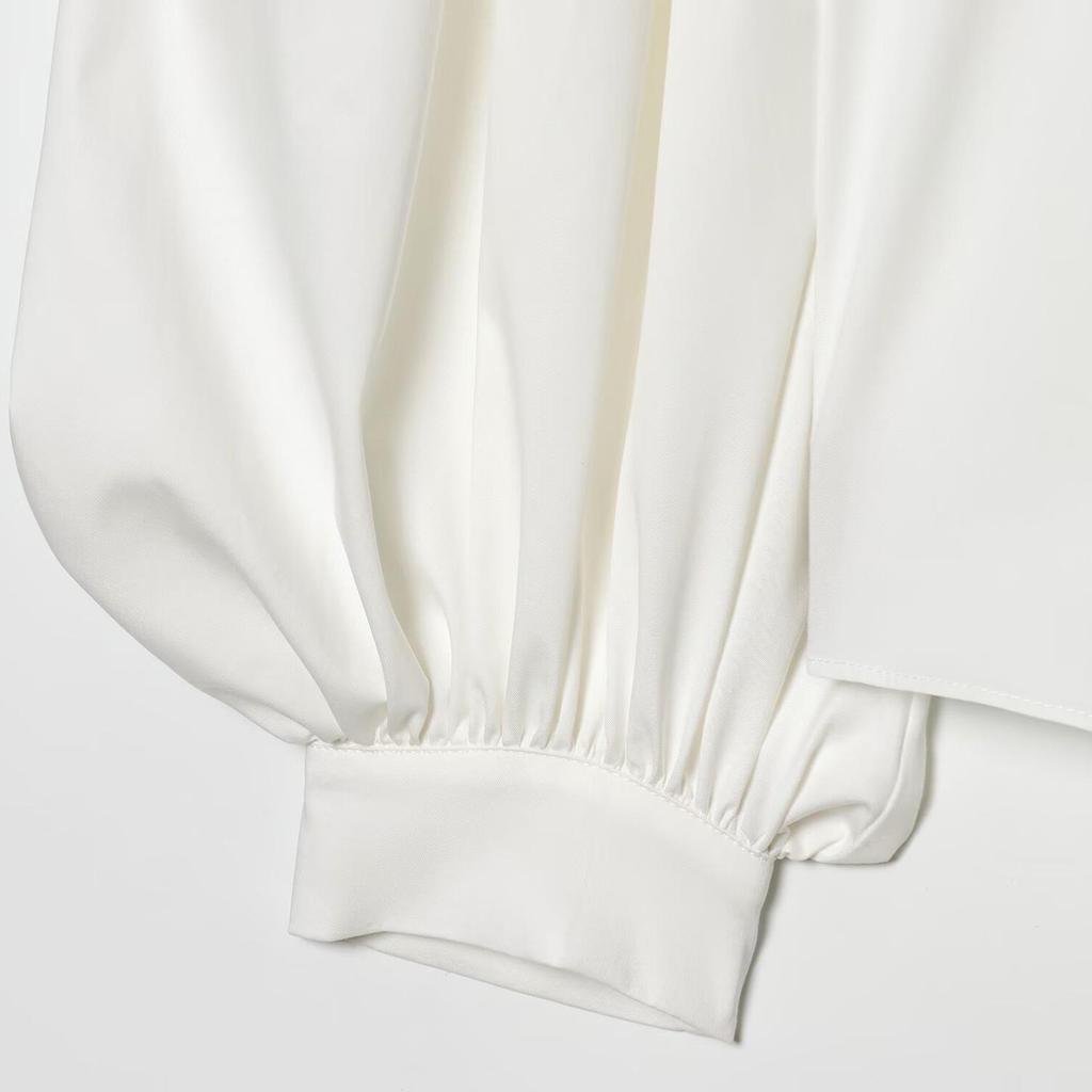 TAOP&ZA Women's Korean Style Puff Sleeve Poplin Shirt - 2026 Spring Collection