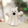 Halloween Ghost Ornaments Cute Ghost Cat Pumpkin Sculpture Spooky Resin Home Decor Desktop