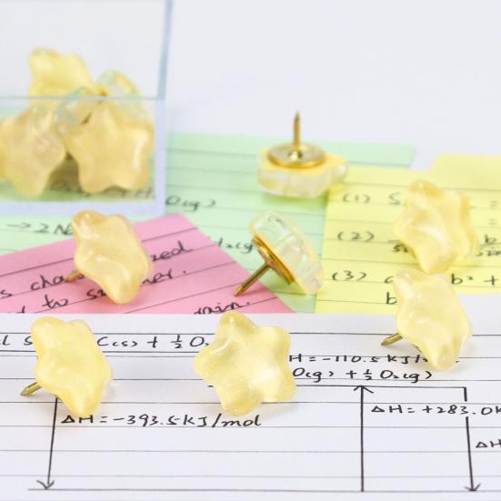 20 pezzi di puntine da disegno con glitter a forma di stella con scatola di immagazzinaggio, puntine da disegno scintillanti per bacheca, bacheca in sughero, parete fotografica, ufficio o casa