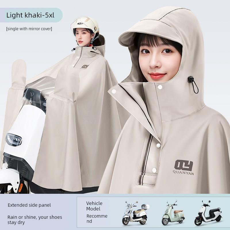 Impermeabile per Scooter Elettrico da Donna, Monoposto, Lungo, Integrale, Antitempesta, Extra Large e Spesso, Poncho Impermeabile per Guidare