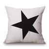 Cover Geometric Cushion Home Sofa Decor Black  White Linen Throw Pillow Case