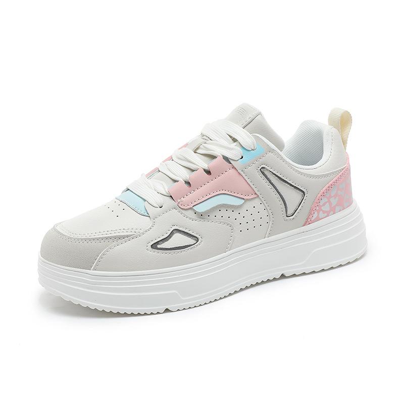 

Large size leather board shoes men and women couples fashion versatile platform Jinjiang sports shoes ultra-light casual white shoes 41