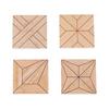10pcs Miniature Dollhouse Flooring Tiles Vintage Wood Craft DIY Decor Miniature Floor Sheets for Kitchen Living Bedroom