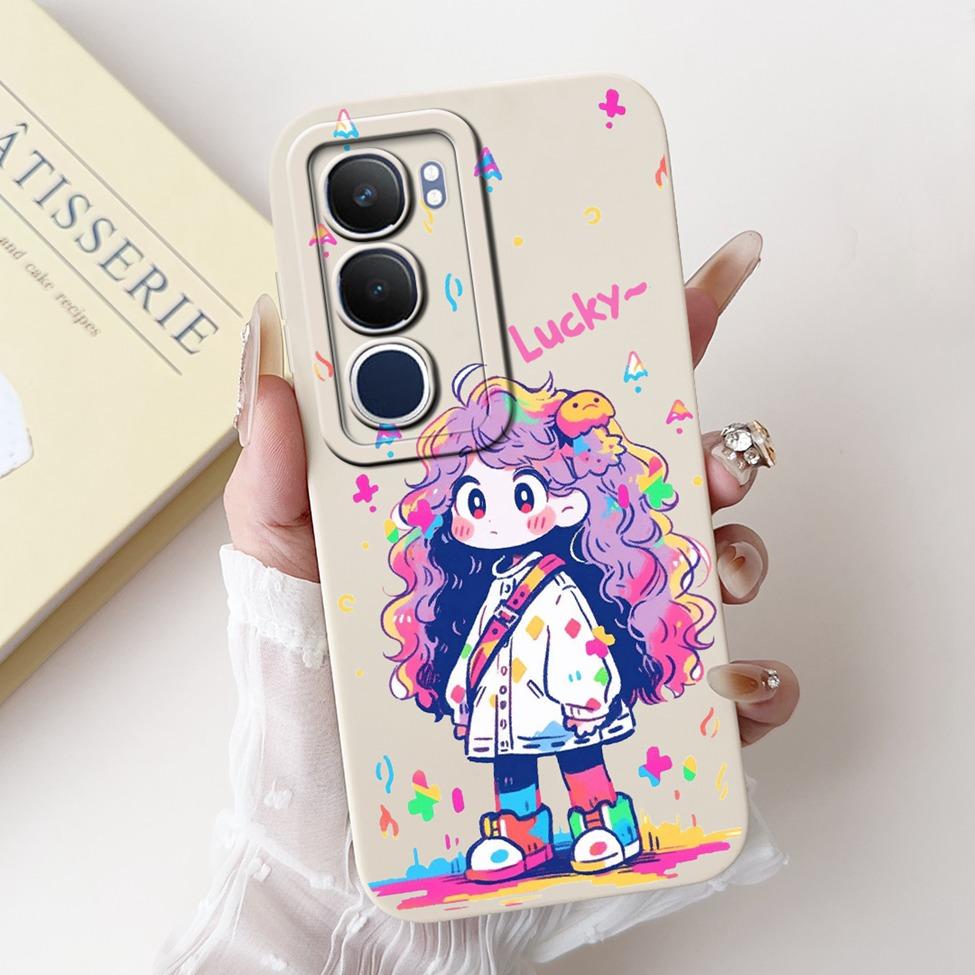 

Для Vivo Y19 1915 Чехол Y19S V2419 Роскошный Модный Милый Мультяшный Девочка Ударопрочный Силиконовый Задний Чехол Для Vivo Y19s Чехол Для Телефона Funda Vivo Y19S V2419