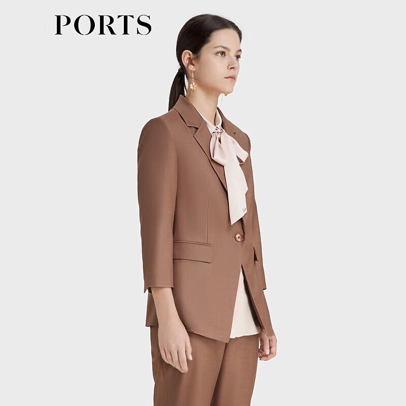 PORTS Women's Brick Red Terracotta Brown Casual Jacket