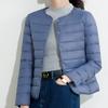 Round Neck Inner Lining Cotton Jacket for Women's Winter Slim Base V-neck Solid Color Warm Short and Lightweight Cotton Jacket