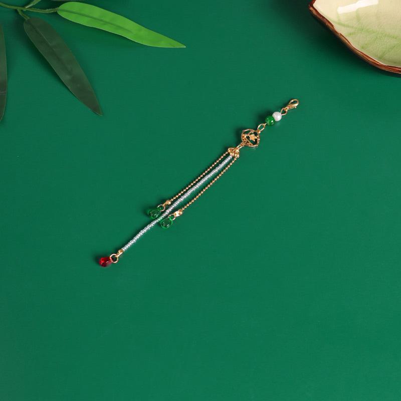 Chinese Cheongsam Brooch Pendant Tassel for Hanfu and Xiuhe Clothing