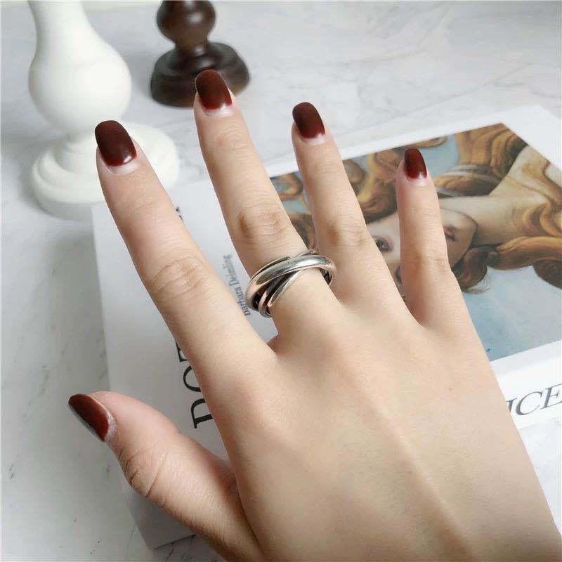 Retro European & American Open Punk Ring for Women - Trendy Japanese & Korean Style Woven Bracelet, Simple Student Index Finger Ring.