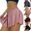Women Shorts Wear-resistant Elastic Drawstring Flowy Biker Shorts Butt Scrunch Skirt for Yoga