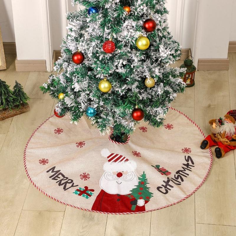 Easy Setups Holiday Tree Skirt In Multiple Sizes Feature Soft Polyester Materials And Secure Fit