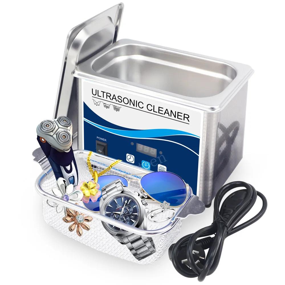 Digitaler Ultraschallreiniger 60W Ultraschallbad 40KHz Entgasung für Gold Silber Schmuck Brillen Jade Halskette Oxide Rost Öl Reiniger