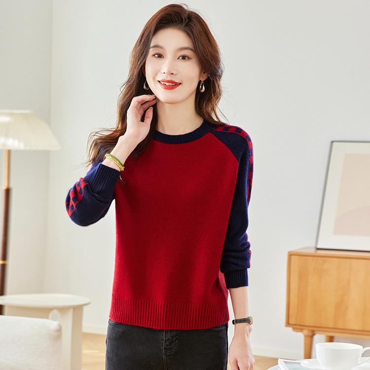 Women's Versatile Wool Sweater - New Petite Style Knit Top for Autumn & Winter Base Layer