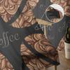 Coffee Beans Sheer Curtains for Living Room Transparent Tulle Window Treatments Bedroom Kitchen Home Decor Veil Drapes