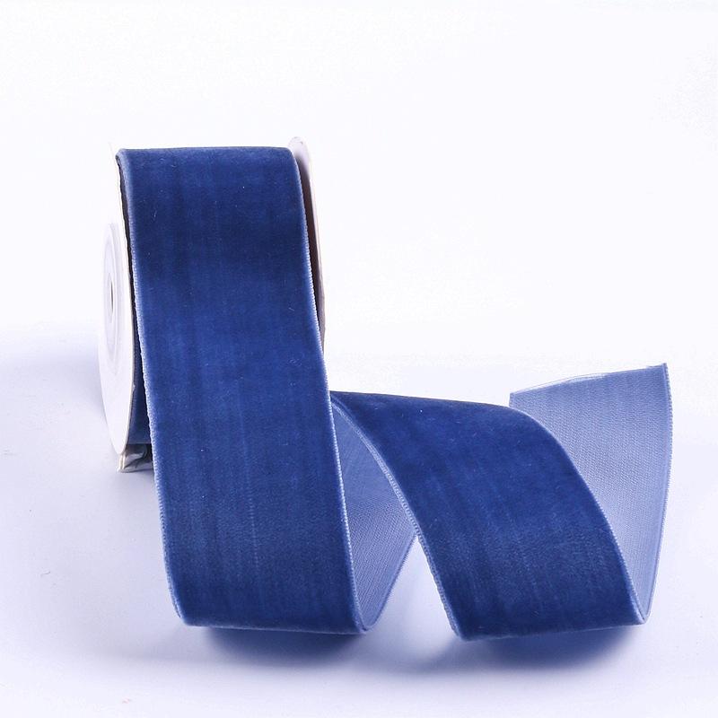 Eco-Friendly 38mm Single-Sided Flocked Velvet Ribbon Spool for Gift Wrapping DIY Bows Hair Accessories Birthday Cake Box Bands