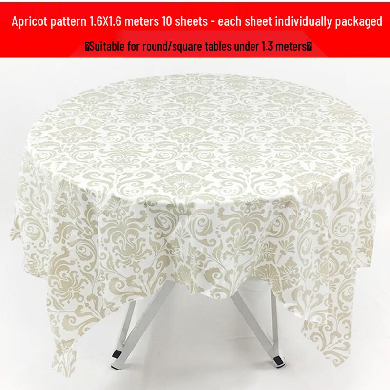 ZISIZ 10-Pack Disposable Round Tablecloths