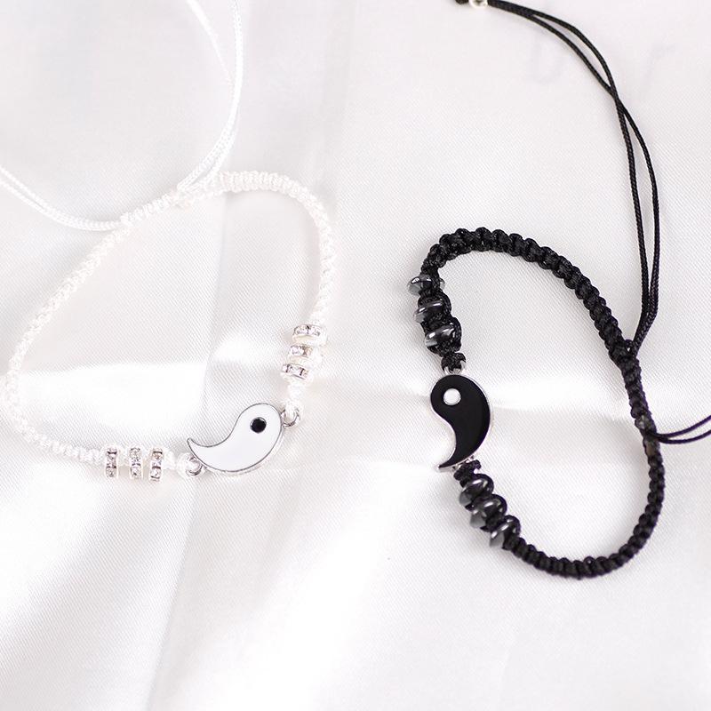 Set di braccialetti con pezzi di puzzle per coppie o amici - Braccialetti di coppia abbinati - Gioielli di canapa regolabili - Regali per anniversario e amicizia - Italia