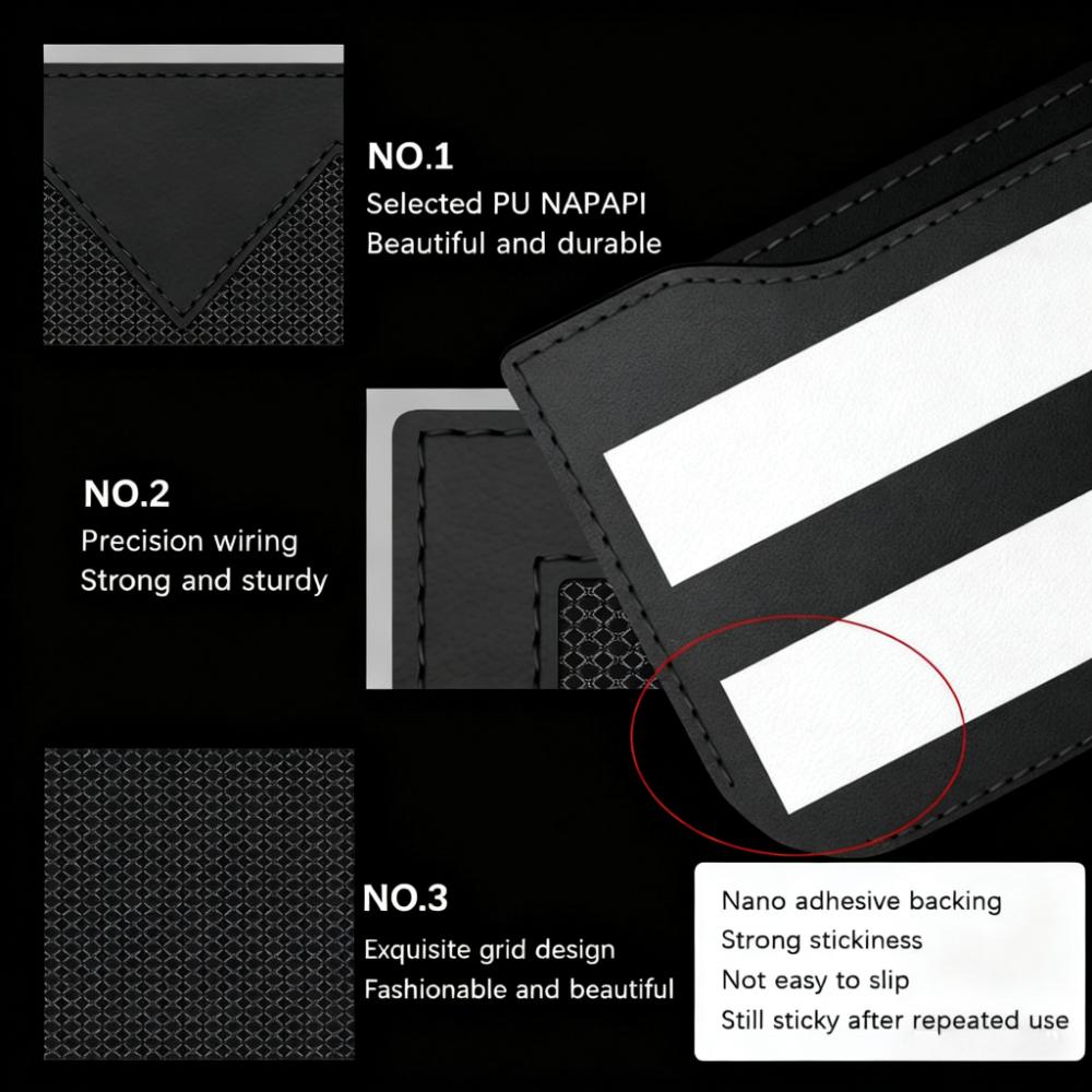 Car Seat Side Pocket Storage Bag, PU Leather Multifunctional Small Car Console Side Storage Bag, Mobile Phone Sunglasses