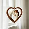 2D Acrylic Girl Horse Heart Ornament Car Rearview Mirror Double-Sided Printed Keychain Fade-Resistant Equestrian Lover Gifts