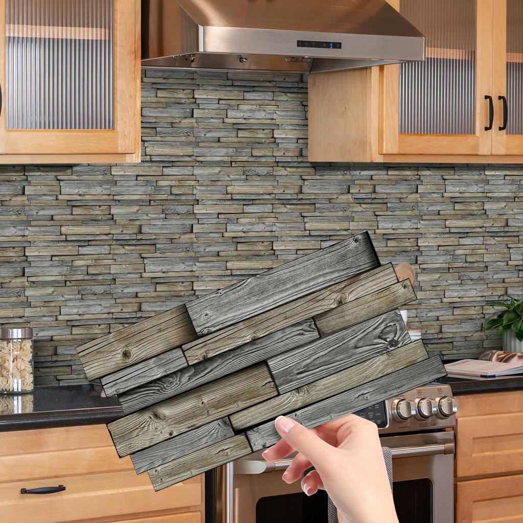 12/24/48pcs Peel And Stick Tile Sticker Self Adhesive Stick On Tile Backsplash For Kitchen Bathroom, Bedroom Decoration