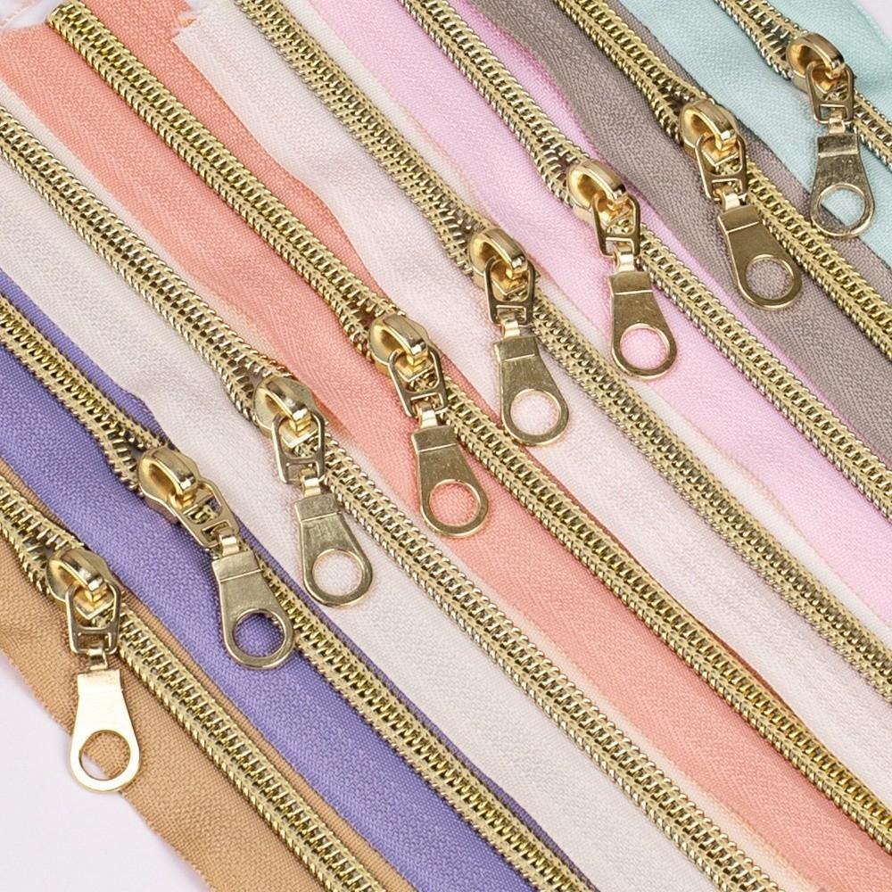 No.5 Bag Zipper Set Contrast Color Slider Closure Zip New Jacket Long Zips  For Sewing Garment