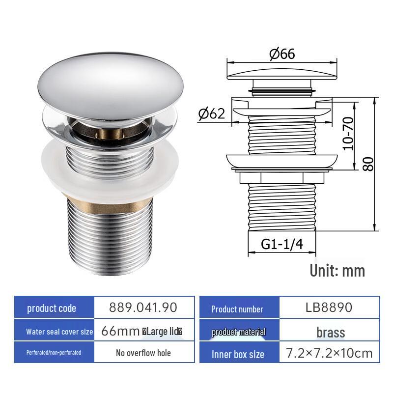Lan Tuan Pop-up Washbasin Drain Stopper