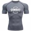 Gym Compression Shirt Men Running Compression Short Sleeve Tees Fitness Sweatshirt Elastic Sweatshirt Male Athletic Tops Elastic Tight Sportswear