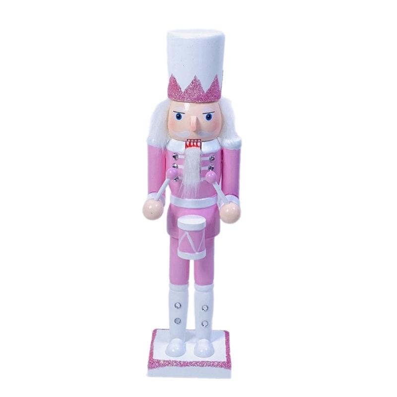 Stylish Nutcrackers Soldier Ornament Pink Series Nutcrackers Soldier Figurine Ornament for Individualized Room Decors