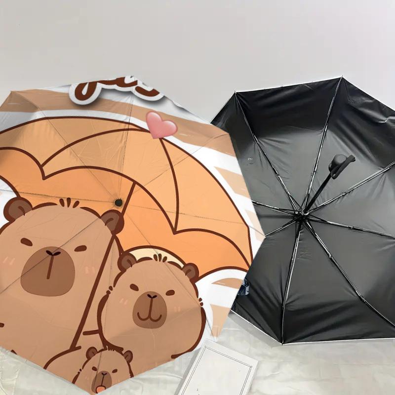 1pc Bear Family Umbrella Heart Umbrella with Plastic Handle,Suitable for All Seasons Home Travel Outdoor UmbrellaDD175
