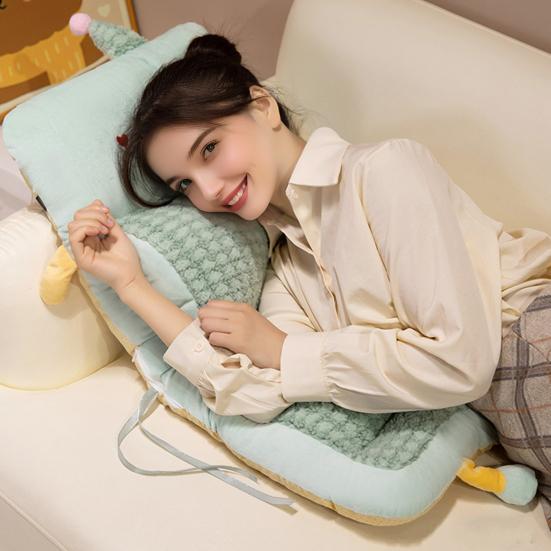 Plush Office Seat Cushion Soft Cartoon Seat Pad with Lumbar Pillow And Back Support Non-Slip Rocking Chair Cushion for Dorm Floor Car Office Patio