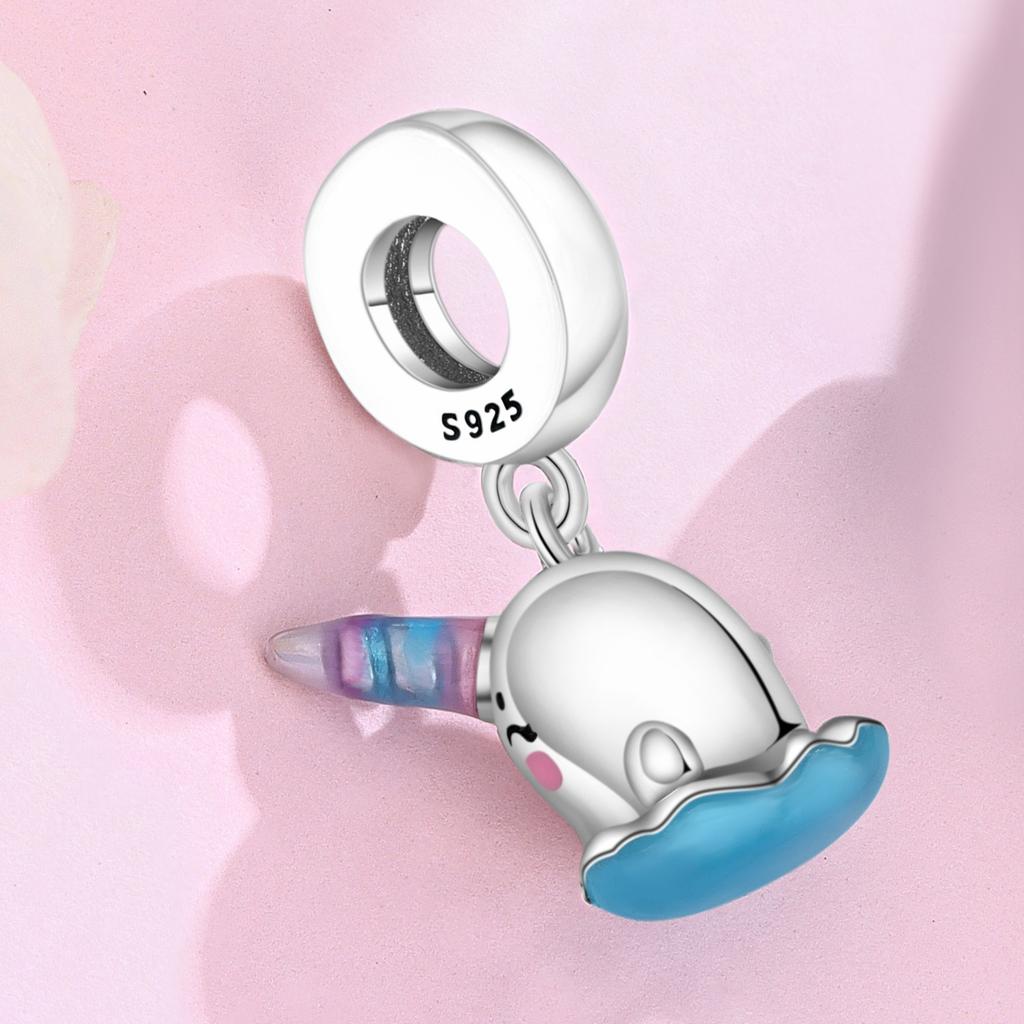 Copper Cute Little Dolphin Animal Pendants Bracelet Charms Fit Women Jewelry Party Beads Diy Fine Gifts Accessories
