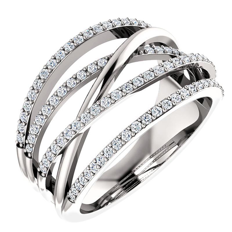

Black Synthetic Zirconia Ring Anniversary Gift Engagement Wedding Rings Jewelry Gift for Women Ladies 6 белый
