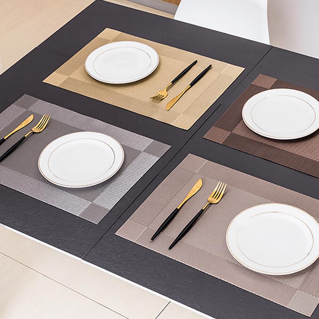 PVC Coaster Insulation Pad Mat Non-slip Table Placemat Home Kitchen Decor