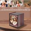 Photo Storage Box Amber Acrylic Sunproof Picture Holder with Magnetic Suction Sliding Cover Dust Photo Display Organizer Box