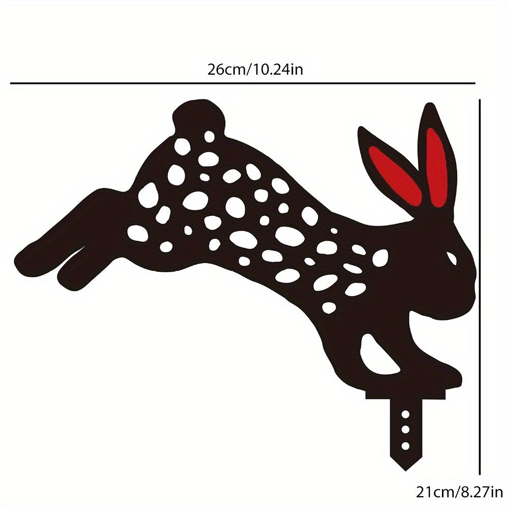 Outdoor Decorative Plug (1 Piece) Made of Acrylic - Hollow with an Easter Bunny Pattern, Perfect for Garden Enhancement