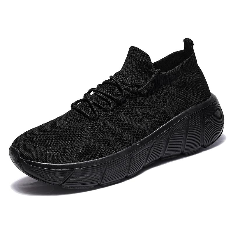 Women Sneaker Knit Comfortable Thick Sole Casual Shoes Breathable Stylish Sports Women Tennis Shoes Female Shoes Plus Size Men