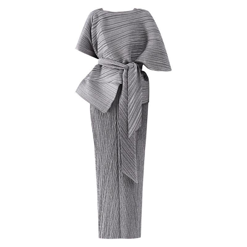 2025 Spring Middle East Elegant Women's Slim Pleated Two-Piece Evening Dress