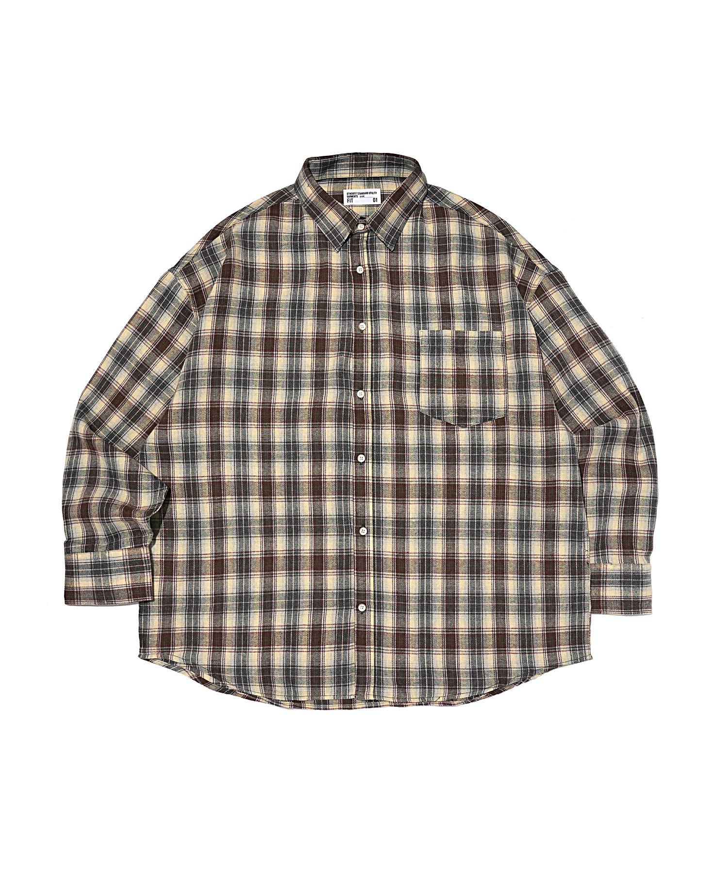 Ader Fits Prairie Pauline Over Check Shirt (Beige) Free