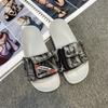 Fashion 2025 Summer New Pocket Denim Flat Slippers Comfortable Casual Size 47 48 Thick Soled Men's Women's Multi-color Outdoor Sandals