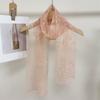 New Lace Long Scarf Embroidered Small Flower Silk Female Korean Version Literary Retro Versatile Decorative Shawl Summer