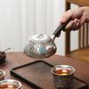 Chinese Taotie Silver-Plated Pottery Tea Set