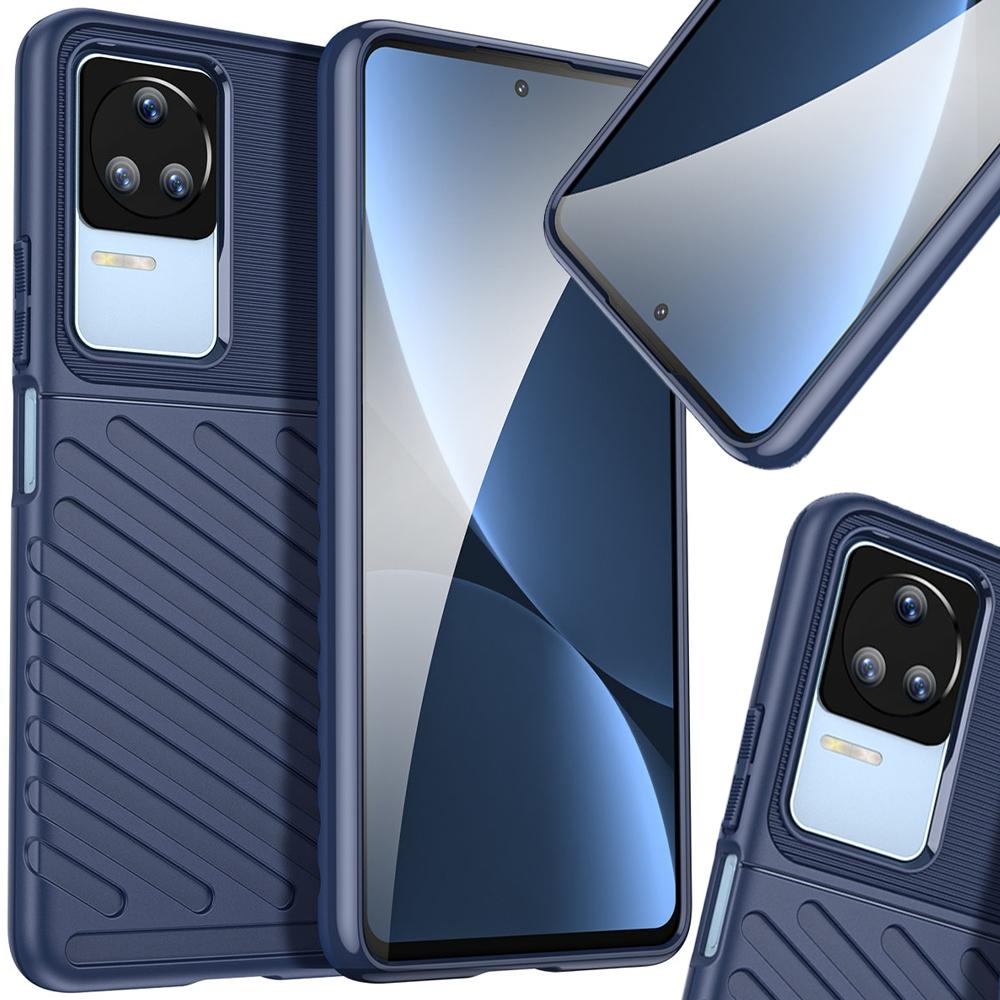 Thunder Case Hülle Xiaomi Poco F4 5G silikon-panzer-hülle blau