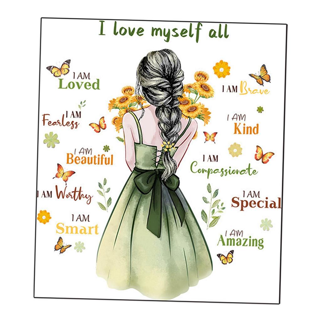 Inspirational Quotes Wall Sticker Butterfly Motivational Decal Peel and Art Decor for