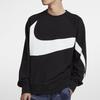 Nike Sweatshirt mit Rundhalsausschnitt und großem Swoosh-Logo für Herren, Schwarz, AR3089-012