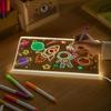 Kids Light Up Drawing Board - Acrylic Transparent Writing Tablet for Tracing, Sketching, and Creative Play, LED Light Board