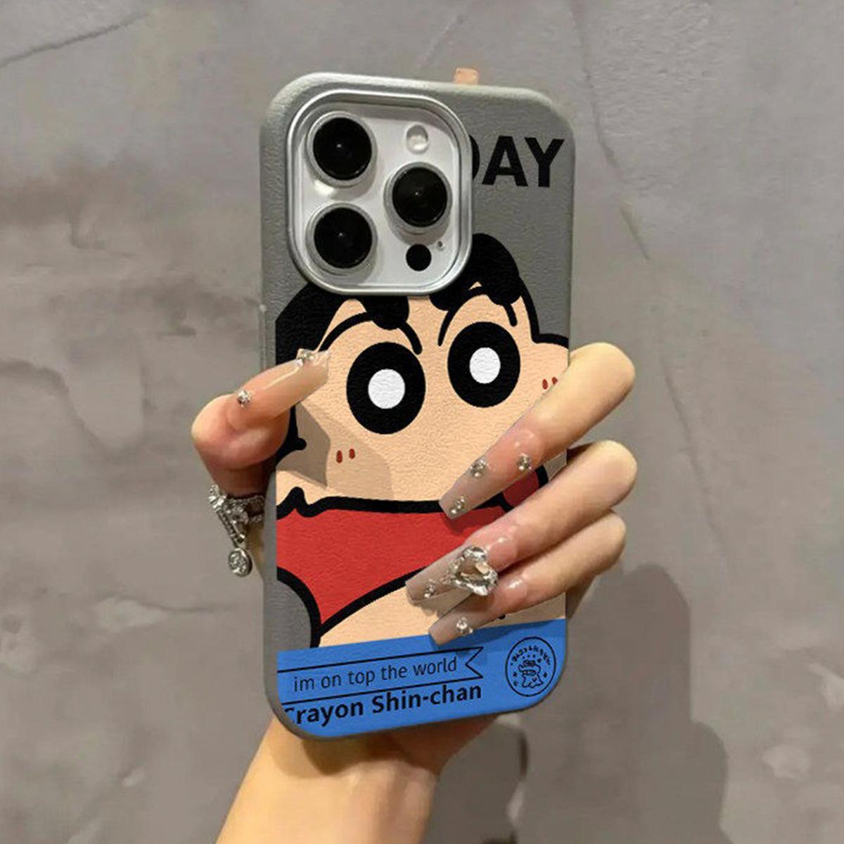 

Cartoon Cute Belly Shin-chan for IPhone 13 Mobile Phone Case for Apple for IPhone14pm for Apple 13pm Mobile Phone Case For iPhone 16PROMAX