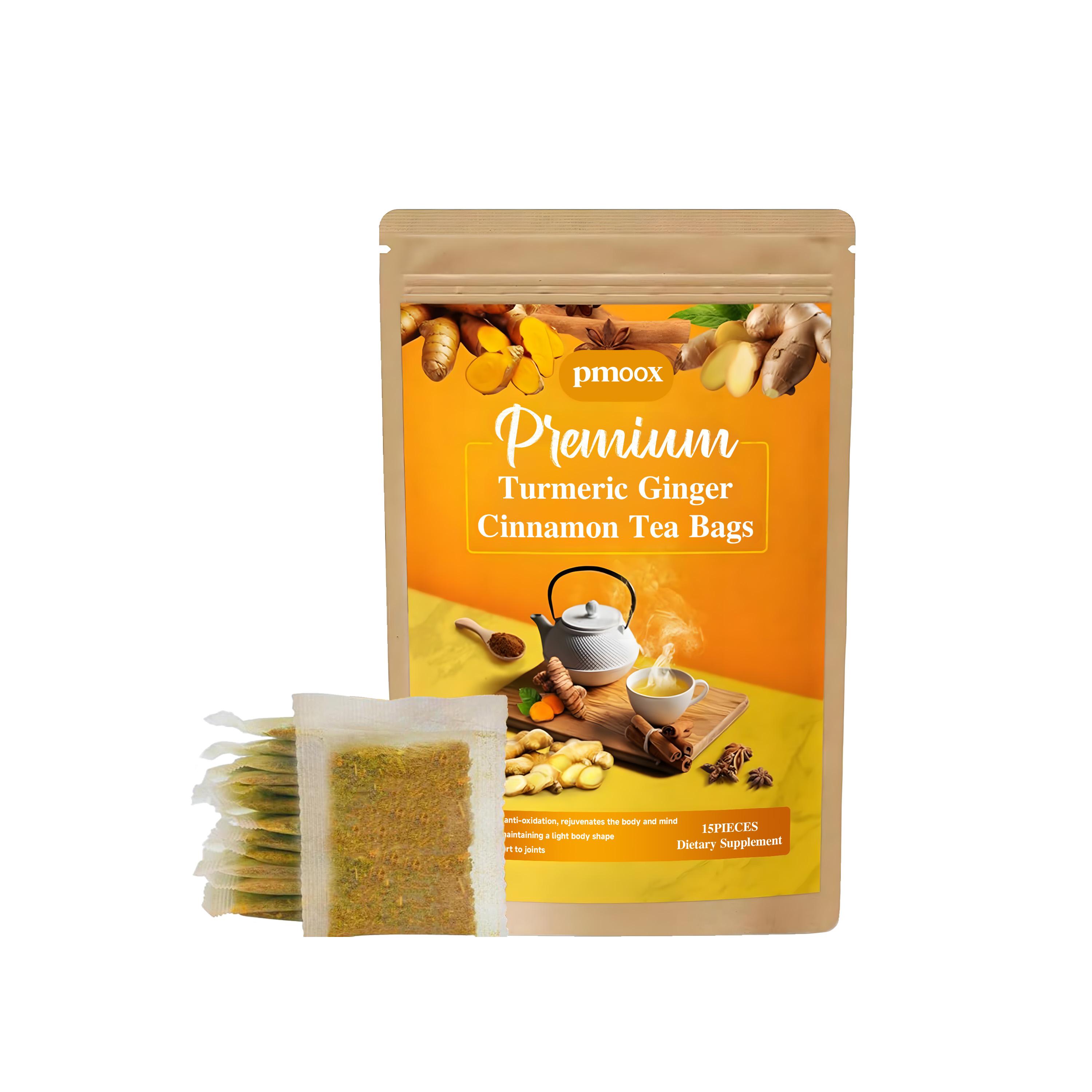 

Чайные пакетики Pmoox Куркума и Корица Комплекс, 15 шт., улучшают кожу, регулируют аппетит, успокаивают дискомфорт в суставах и подходят для ежедневного ухода за телом.
