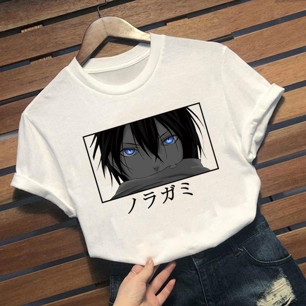 Noragami Yato Augen Frauen T-shirt Gedruckt Japanische anime t-shirt für frauen lose sommer schwarz Graphic Tees goth kleidung femme